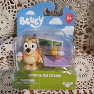 Bluey Story Bingo & Ice Cream Starter Pack Action Figure Set NWT